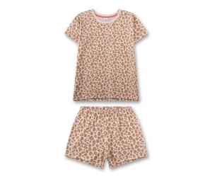Sanetta Mädchen-Schlafanzug kurz orange Leo-Print - 164 / orange Leo / 100% Baumwolle