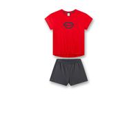 Sanetta Mädchen-Schlafanzug kurz rot Lippe - 152 / rot / 100% Baumwolle