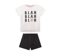 Sanetta Mädchen Schlafanzug, kurz - Teens, Blah, Shorty, Single Jersey, Baumwolle Schwarz/Beige 140