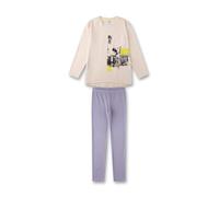 Sanetta Mädchen-Schlafanzug lang beige | Hochwertiger und bequemer Schlafanzug aus Baumwolle für Mädchen. Pyjamaset für Mädchen 128