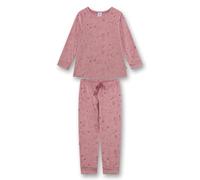 Sanetta Mädchen Schlafanzug, lang - Kids, Maus-Allover, Velour 104 Rosa