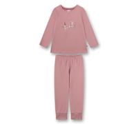 Sanetta Mädchen Schlafanzug, lang - Kids, Maus-Print, Velour 104 Rosa