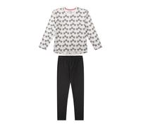 SANETTA Mädchen Pyjama 2-teilig Langarmshirt und Hose creme | 140