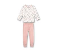 Sanetta Mädchen-Schlafanzug lang Weiß Dots-Allover | Hochwertiger und bequemer Schlafanzug aus Baumwolle für Mädchen. Pyjamaset für Mädchen