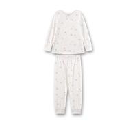 Sanetta Mädchen-Schlafanzug Off-White Birds aus Nicki | Hochwertiger und bequemer Schlafanzug aus Nicki für Mädchen.
