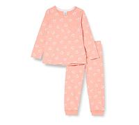 Sanetta Mädchen Schlafanzug Peach Mädchenhafter rosa Pyjama kreativen Herzchen-Allover, 104