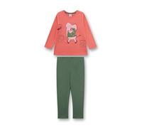 Sanetta Mädchen-Schlafanzug Rosa | Hochwertiger und bequemer aus Baumwolle für Mädchen. Langarm mit Elefanten-Motiv | Pyjamaset