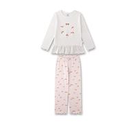 Sanetta Mädchen-Schlfanzug Off-White | Hochwertiger und bequemer Schlafanzug aus Baumwoll-Modal-Mix für Mädchen. Pyjamaset für Mädchen