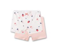 Sanetta Mädchen-Shorts (Doppelpack) rosa & beige Erdbeere | Hochwertige und nachhaltige Unterhose für Mädchen aus Baumwolle.