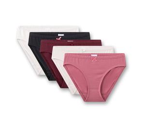 Sanetta Mädchen Slips 5er Pack - Teens, Rioslips, Unterhose, Baumwollmischung Weiß//Pink 140
