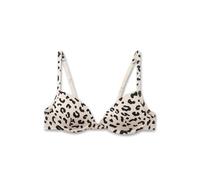 Sanetta Mädchen-Soft Cup BH beige Leo | Bequemer und angenehmer BH ohne Bügel für Mädchen aus Baumwoll-Mix. Unterwäsche für Mädchen 65AA