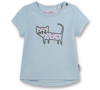 Sanetta Mädchen T-Shirt - Baby, Kurzarm, Rundhals, Druckknopf, Stickerei, 56-92 68 Blau