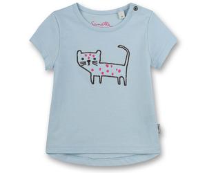 Sanetta Mädchen T-Shirt - Baby, Kurzarm, Rundhals, Druckknopf, Stickerei, 56-92 68 Blau