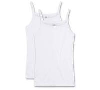 Sanetta Mädchen Unterhemd, 2er Pack - Shirt ohne Arme, Top Weiß / 152 152 Weiß