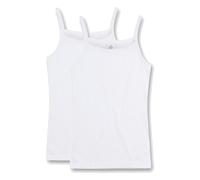 Sanetta Mädchen 344838 Multiway Unterhemd, Weiß (White 10), 164 (2er Pack)