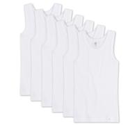 Sanetta Mädchen Unterhemd 6er Pack - Shirt o. Arme, Top, Organic Cotton, einfarbig Weiß 164