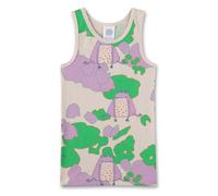 Sanetta Mädchen-Unterhemd Beige | Baumwoll-Mix, breite Träger, Frosch-Allover