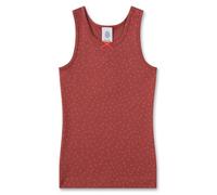 Sanetta Mädchen-Unterhemd Beige | Hochwertiges und nachhaltiges Bio-Baumwoll-Unterhemd - 2er Set mit Breiten Trägern und Kringel-Allover