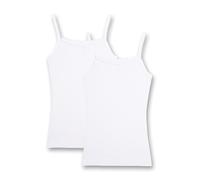 Sanetta Mädchen-Unterhemd (Doppelpack) weiß Jungen-Bademantel Frottée blau | Gemütlicher Kinderbademantel Inhalt: 2er Set Unterwäsche für Mädchen