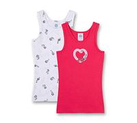 Sanetta Mädchen Unterhemd DP Shirt 334383, 2er Pack, Rot (Garnet 38081), 116