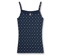 Sanetta Mädchen-Unterhemd Dunkelblau Dots | Hochwertiges und nachhaltiges Unterhemd für Mädchen aus Baumwolle. Unterwäsche für Mädchen 128