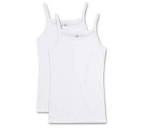 Sanetta Mädchen Unterhemd im Doppelpack mit schmalen Trägern, grau 1646, 176, Farbe:weiß (weiß 010), Größe:152