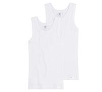 Sanetta Mädchen Unterhemd mit Breiten Trägern im Doppelpack aus Biobaumwolle - Made in Europe - weiß (10), 116