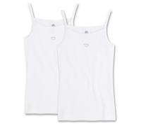 Sanetta Mädchen Unterhemd mit Herz, 2er Pack - Top, Shirt ohne Arme, Organic Cotton, weiß 116 (4-5 Years) 116 Weiß