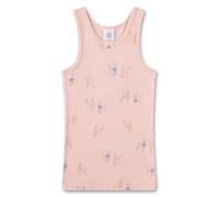 Sanetta Mädchen-Unterhemd Rosa | Hochwertiges und nachhaltiges Bio-Baumwoll-Unterhemd - 2er Set mit Breiten Trägern und Pudel-Allover