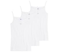 Sanetta Mädchen Unterhemden 3er Pack - Basic Shirt mit Herzmotiv, Organic Cotton (Bio) 116 Weiß