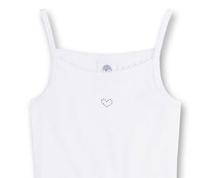 Sanetta Mädchen Unterhemden 3er Pack - Basic Shirt mit Herzmotiv, Organic Cotton (Bio) 164 Weiß