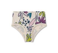 Sanetta Mädchen-Unterhose Beige | Hochwertige und nachhaltige Unterhose aus Baumwolle. Slip mit Blumen-Allover | Unterwäsche