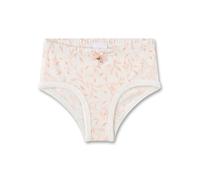Sanetta Mädchen-Unterhose Beige | Hochwertige und nachhaltige Unterhose aus Baumwolle. Slip mit Schleifchen und Kolibri-Allover | Unterwäsche