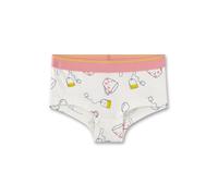 Sanetta Mädchen-Unterhose Beige | Hochwertige und nachhaltige Unterhose aus Bio-Baumwolle. Panty mit Webbund und Tassen-Allover | Unterwäsche