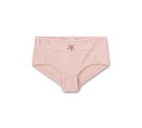 Sanetta Mädchen-Unterhose Rosa | Hochwertige und nachhaltige Unterhose aus Baumwolle. Panty mit Schleifchen und Spitzen-Details | Unterwäsche