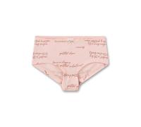 Sanetta Mädchen-Unterhose Rosa | Hochwertige und nachhaltige Unterhose für Mädchen aus Baumwolle. Panty mit Schleifchen und verspieltem Wording-Allover | Unterwäsche für Mädchen