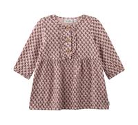 Sanetta Musselin-Kleid langarm Blumen 74 rosa/beere