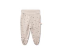 Sanetta Newborn-Hose mit Fuß beige Regenbogen | Praktische und Bequeme Unisex-Pyjamahose aus Bio-Baumwolle. Baby Höschen