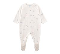 Sanetta Baby-Strampler Off-White Birds aus Nicki | Praktischer und bequemer Strampler aus Nicki für Mädchen.