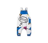 Sanetta Pure Baby-Latzhose off-white Hund | Hochwertige und bequeme Latzhose aus Bio-Baumwolle für Jungen. Baby Bekleidung