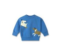 Sanetta Pure Baby-Sweatshirt blau Hund | Nachhaltiges und gemütliches Sweatshirt aus Bio-Baumwolle für Jungen. Baby Bekleidung