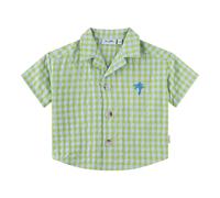 Sanetta Pure Hemd kurzarm Karos 62 lime/hellblau