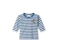Sanetta Pure Jungen-Langarmshirt blau Ringel | Nachhaltiges und bequemes Shirt aus Bio-Baumwolle für Jungen. Baby Bekleidung