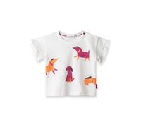 Sanetta Pure Mädchen-T-Shirt Off-White Hund | Nachhaltiges und bequemes Shirt aus Bio-Baumwolle für Mädchen. Baby Bekleidung