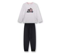 Sanetta - Kid's Pyjama Long 245946 - Schlafanzug, Gr. 176, weiß (BrightGreyMelange)