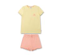 Sanetta Mädchen-Schlafanzug kurz gelb | Hochwertiger und bequemer Schlafanzug aus Bio-Baumwolle für Mädchen. Pyjamaset für Mädchen 128
