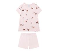 Sanetta - Kid's Pyjama Short AOP 233565 - Schlafanzug, Gr. 98, weiß (Rosa)