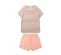 Sanetta Schlafanzug kurz Pudelprint - 140 / orange / flieder / 100% Baumwolle