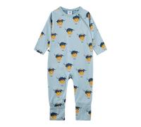 Sanetta Schlafoverall mit Klappfuß Highland Cattle 74 blau/beige