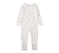 Sanetta Schlafoverall mit Klappfuß Mammut 68 natur/blau